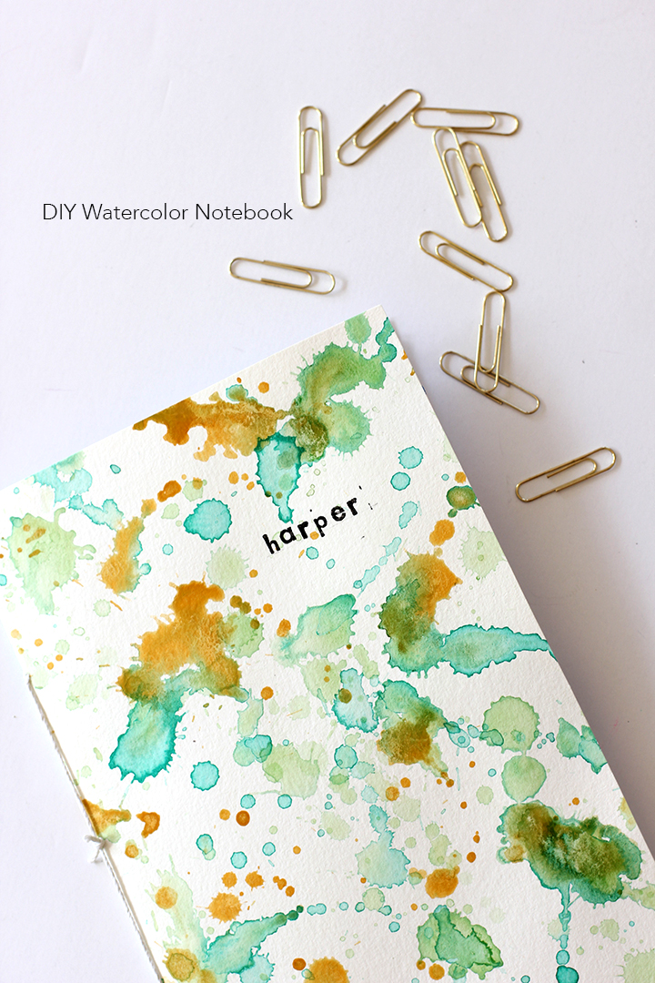 Splattered Watercolor Notebook